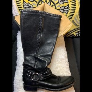 Frye Studded Motto Harness Boots